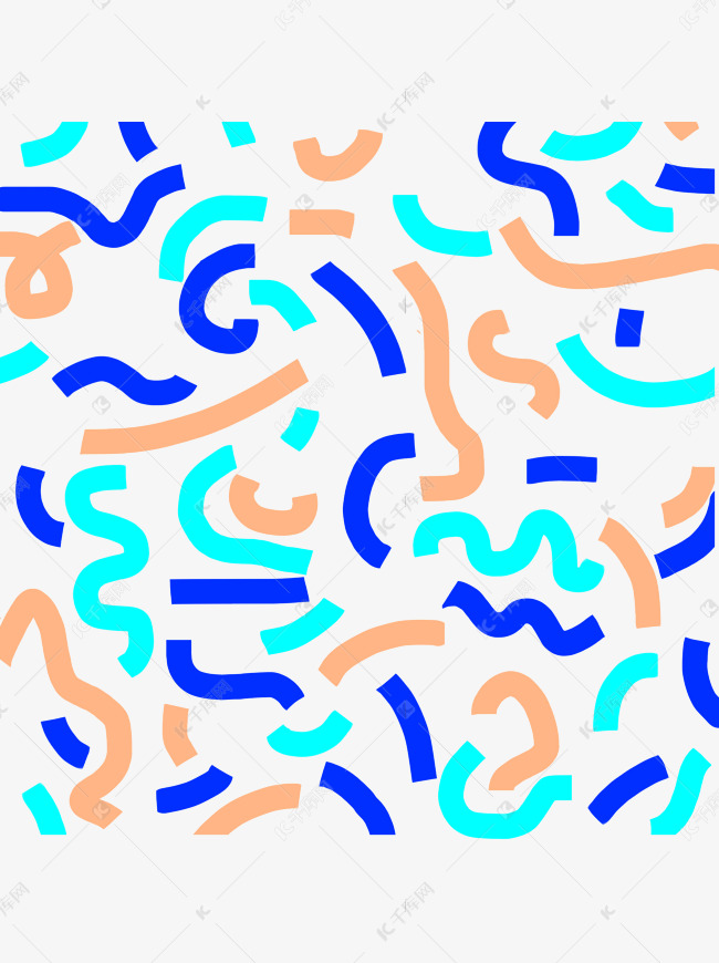 孟菲斯彩色条状条纹装饰花纹