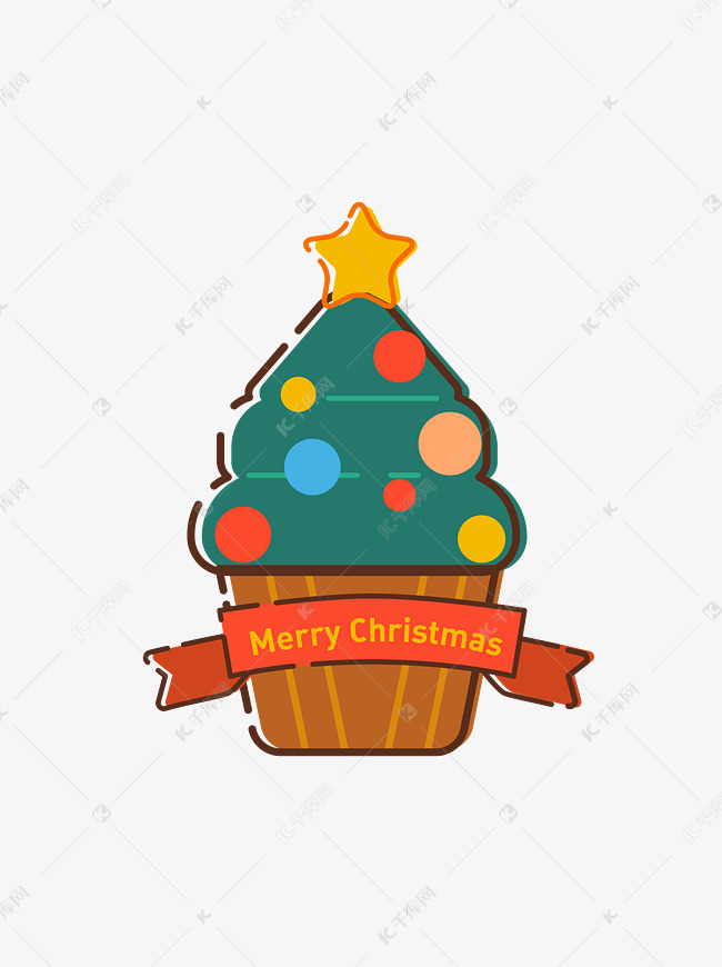 mbe圣诞挂件圣诞树可爱装饰图案可商用素材图片免费下载-千库网