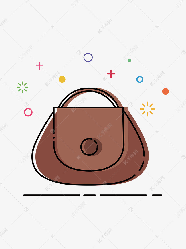 简笔画皮包装饰