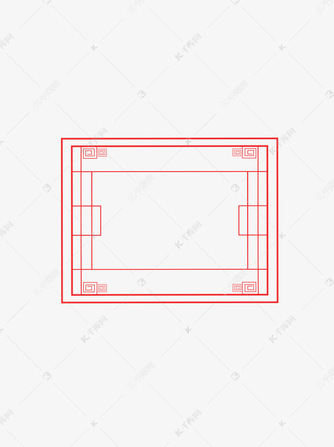 中国风边框之复古古典方框