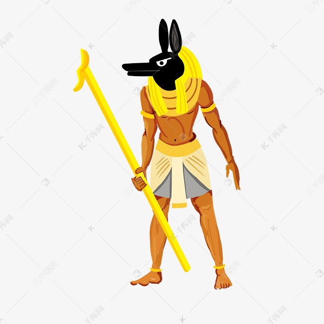 男性埃及狗头人像