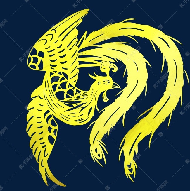 金凤凰工艺品剪纸素材图片免费下载-千库网