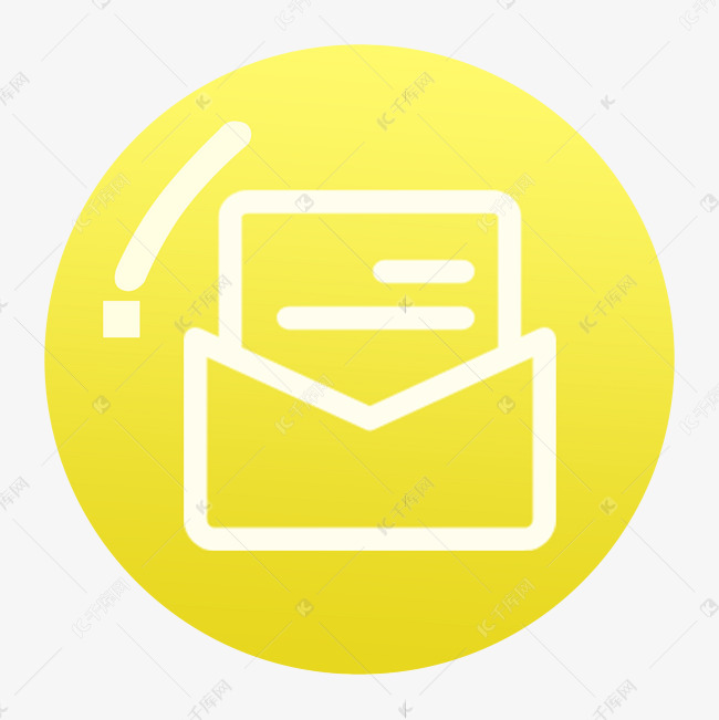 常用黄色渐变游戏icon图标邮箱