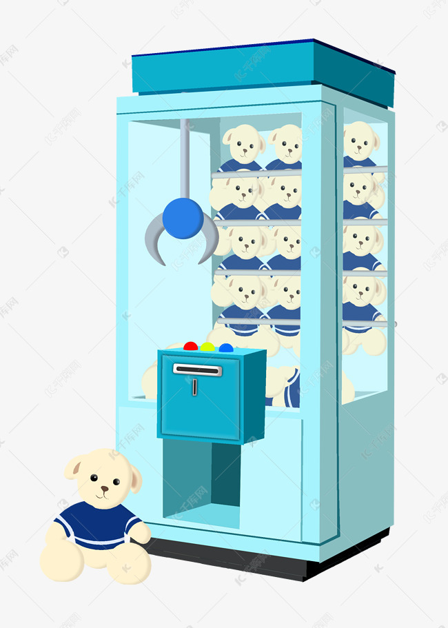 蓝色娃娃机游戏机