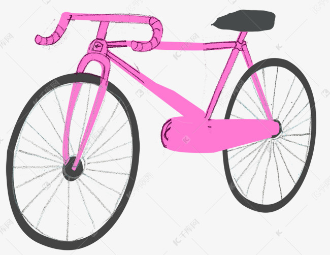 粉色自行车图案