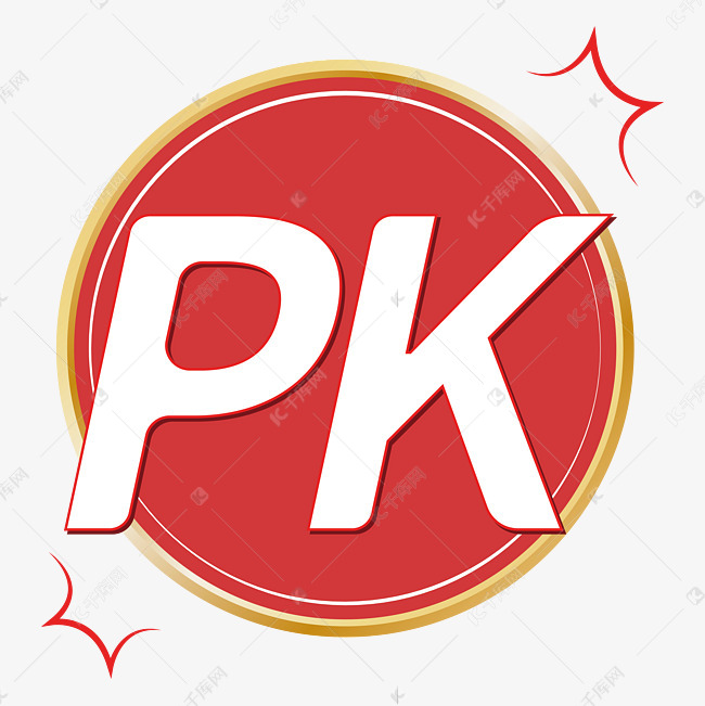 红色矢量pk按钮设计
