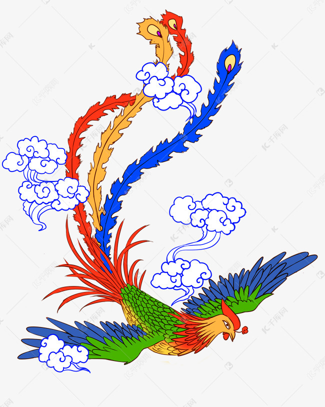 飞翔彩色凤凰