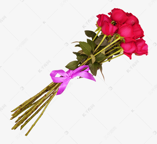 一把红色玫瑰花