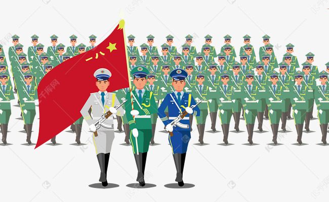 走正步的中国人民解放军