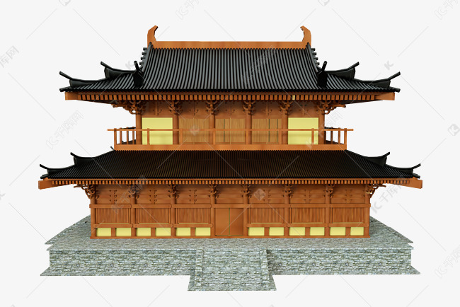 中国古风建筑正殿