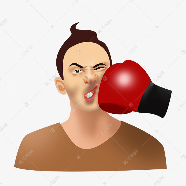 男士拳击打脸素材图片免费下载-千库网