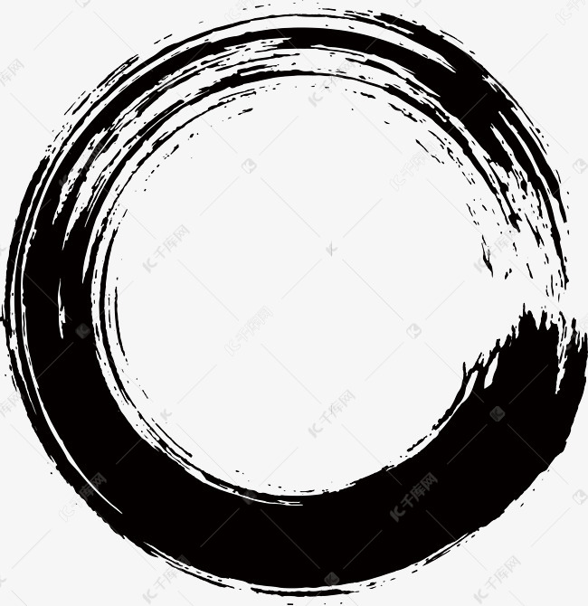 中国风矢量水墨圆圈