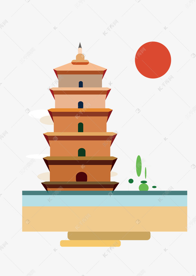 大雁塔png图片提供免费下载的机会,更多立体大雁塔设计图片快来千库吧