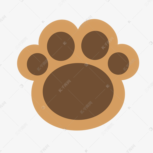 棕色猫爪爪印素材图片免费下载-千库网