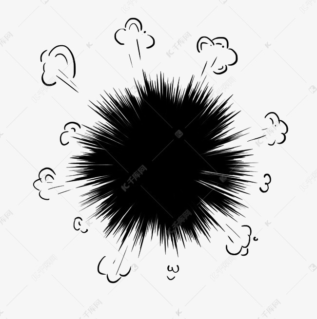 黑色爆炸喷气素材图片免费下载-千库网