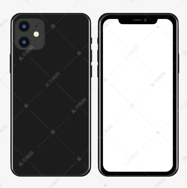 黑色iphone11手机模型