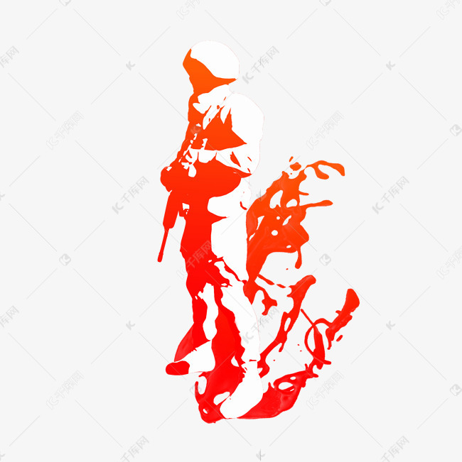 军人侧面剪影png图