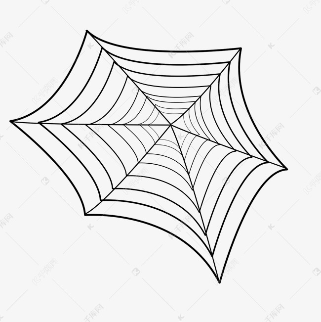 黑色线条蜘蛛网