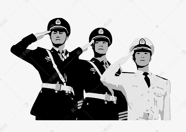 海陆空三军矢量剪影素材图片免费下载-千库网