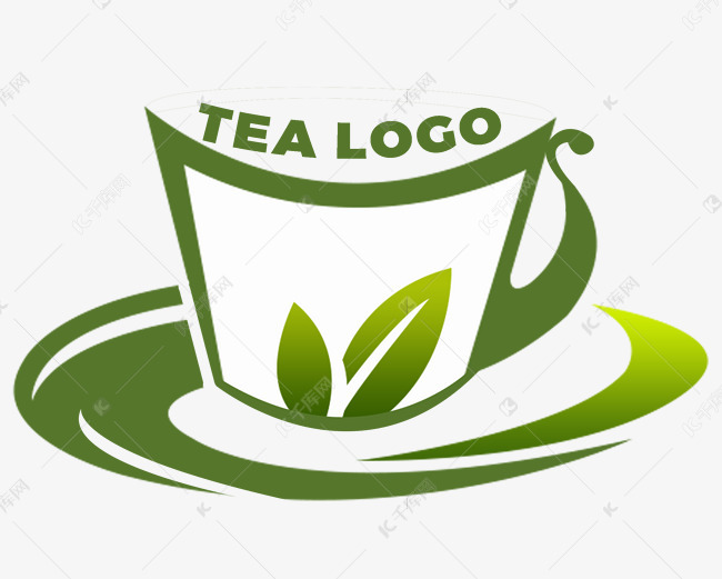 绿色茶杯logo