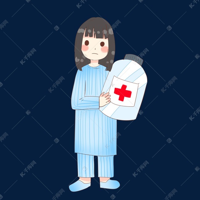 病号服女孩