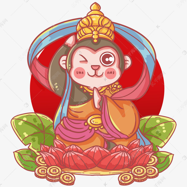 申年猴年十二生肖素材图片免费下载 高清卡通手绘psd 千库网 图片编号