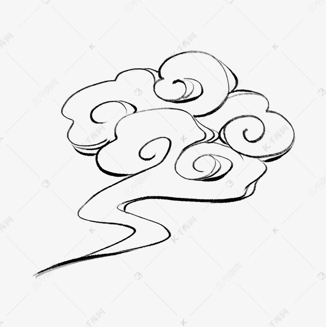 水墨云腾云素材图片免费下载-千库网
