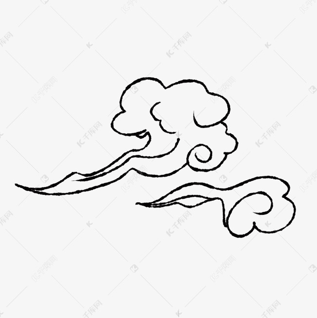 中国风水墨云朵