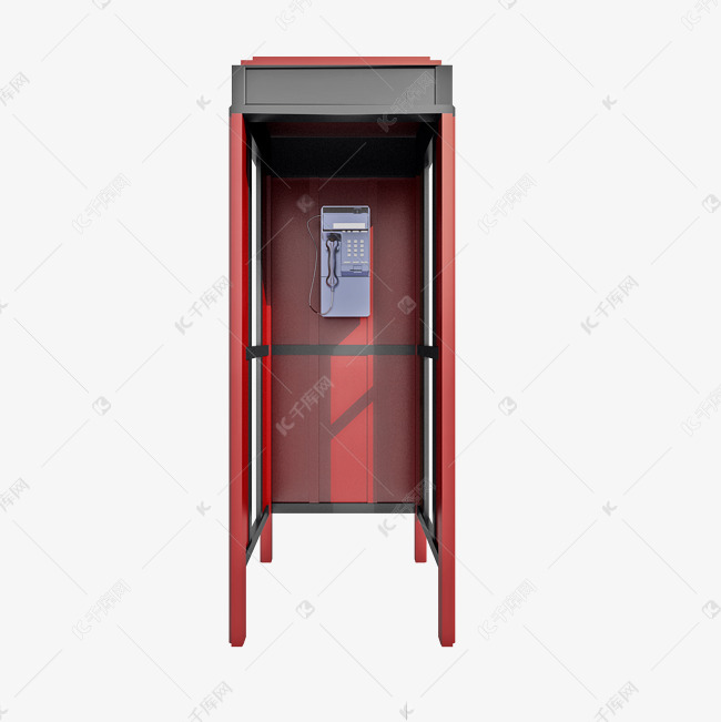 仿真投币电话亭png图