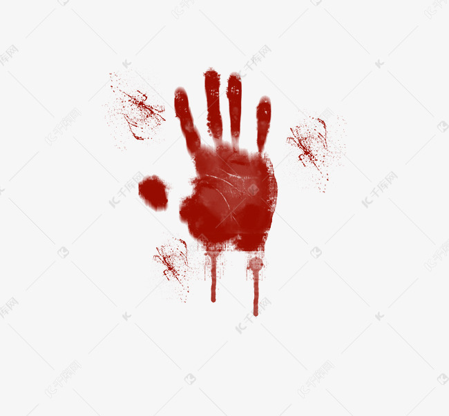 万圣节血手印