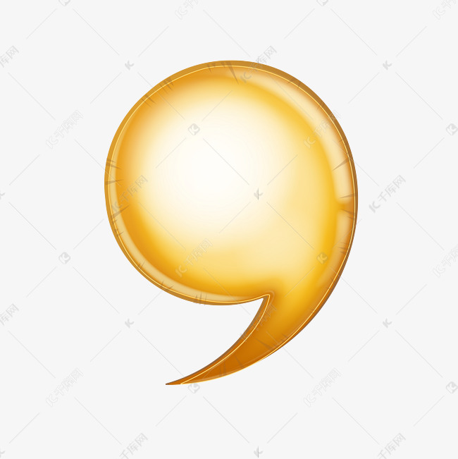 黄色的逗号素材图片免费下载-千库网