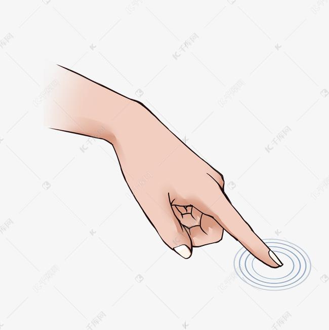 点击向下左手手势