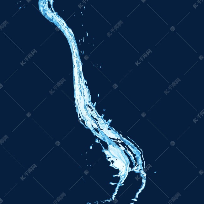 蓝色海水水柱