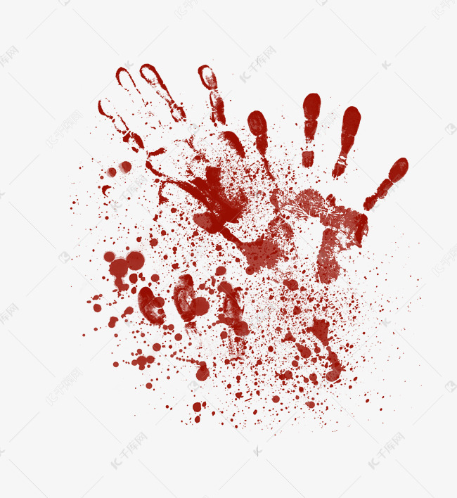 万圣节血手印