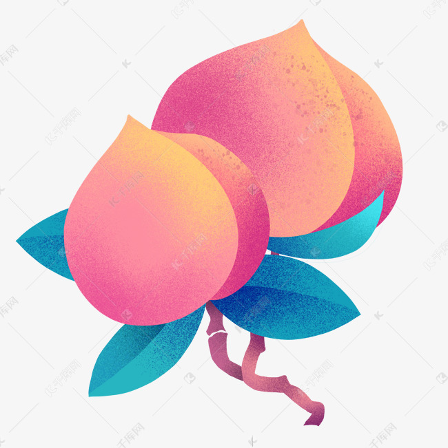 春节吉祥噪点寿桃