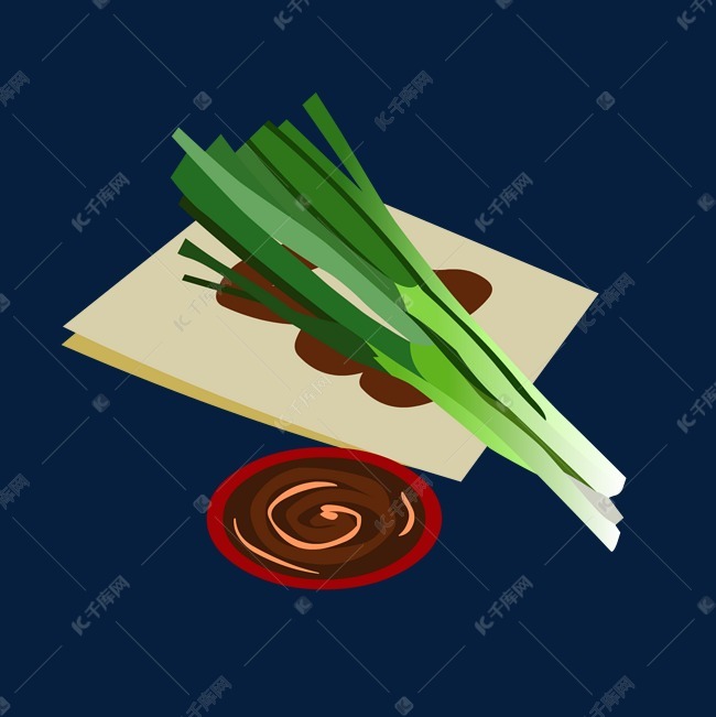 中华美食山东煎饼大葱