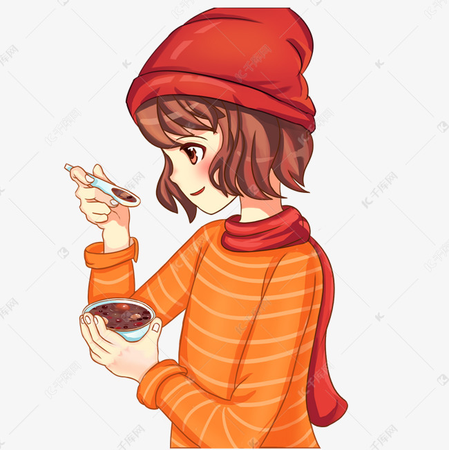 吃腊八粥的女孩