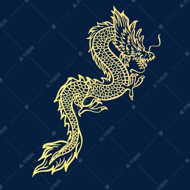 中国风金色龙素材图片免费下载-千库网
