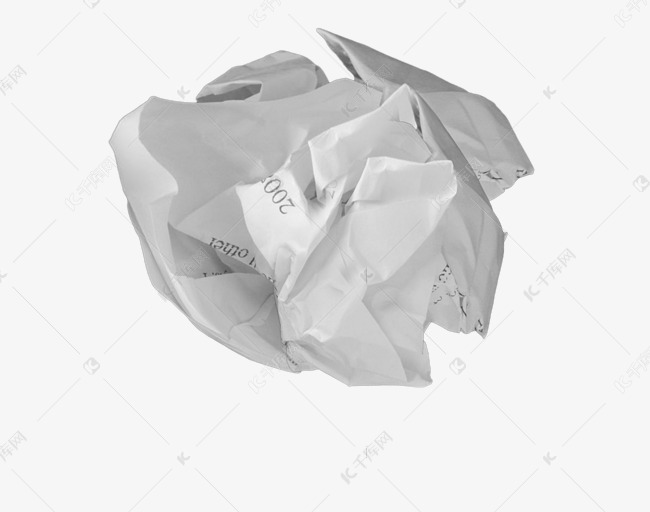 白色纸团垃圾