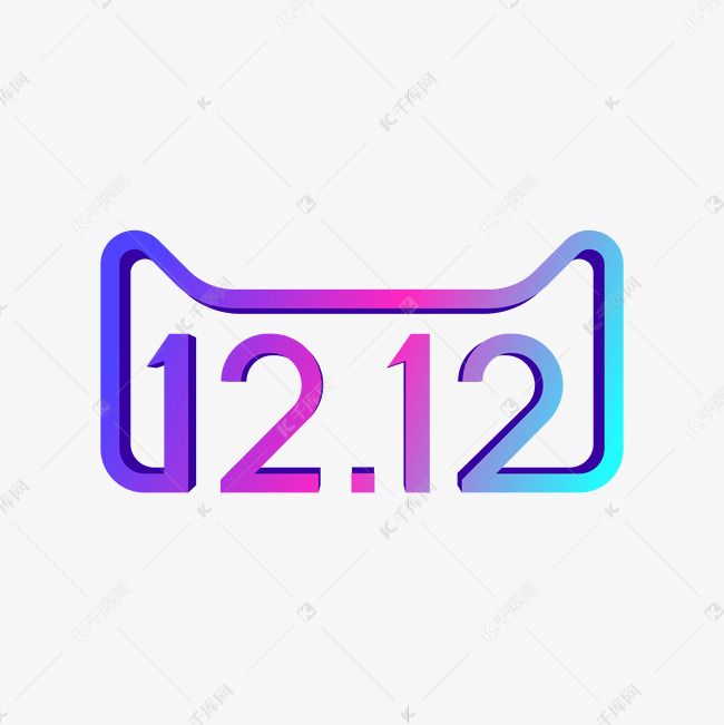 矢量双12logo