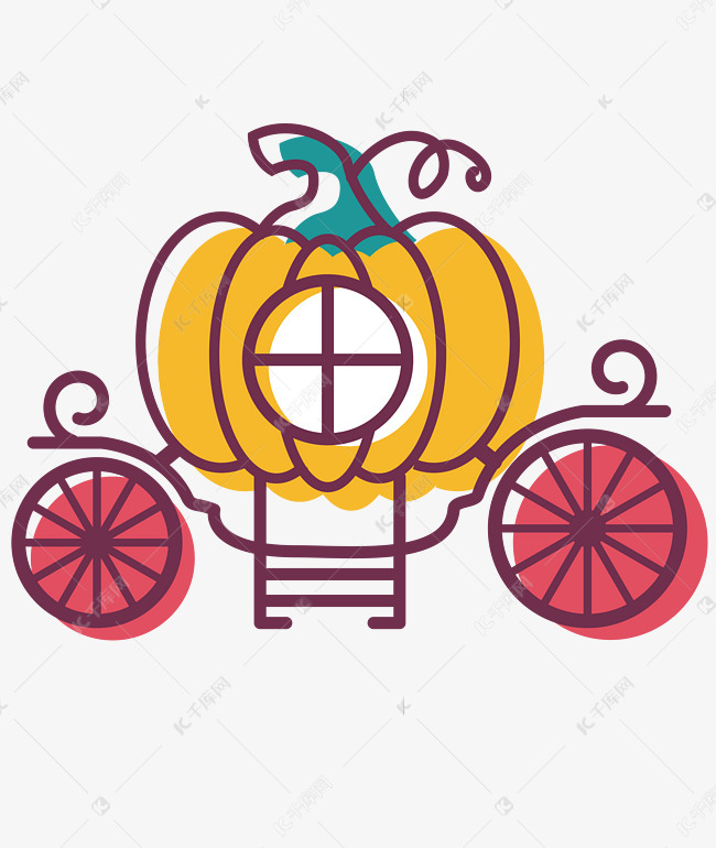 万圣节卡通南瓜车