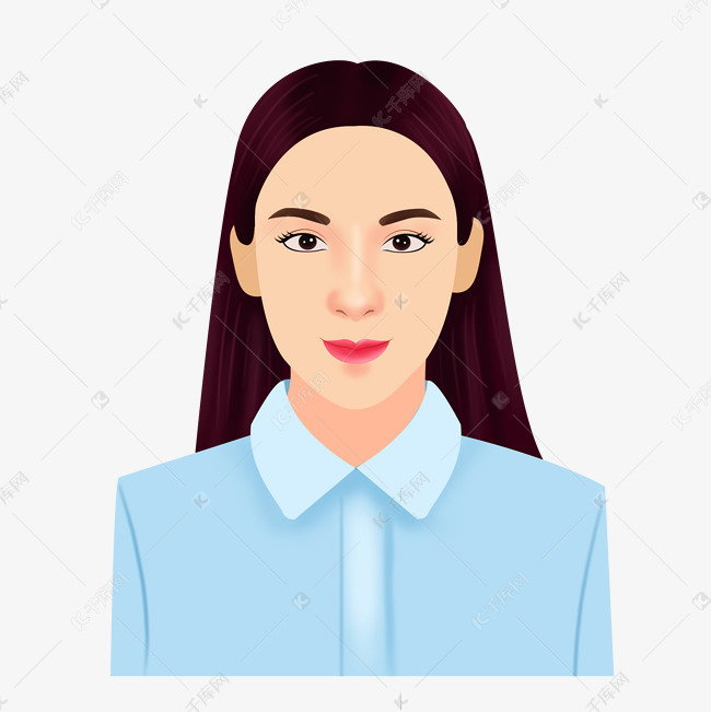 卡通女孩证件照