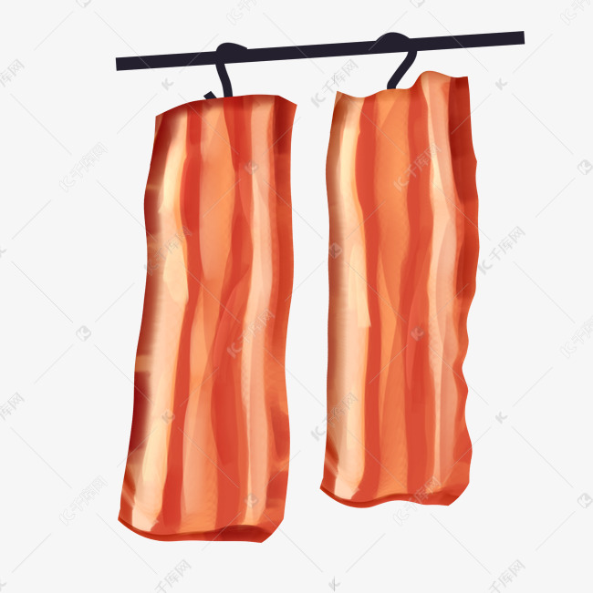 挂着的腊肉食物