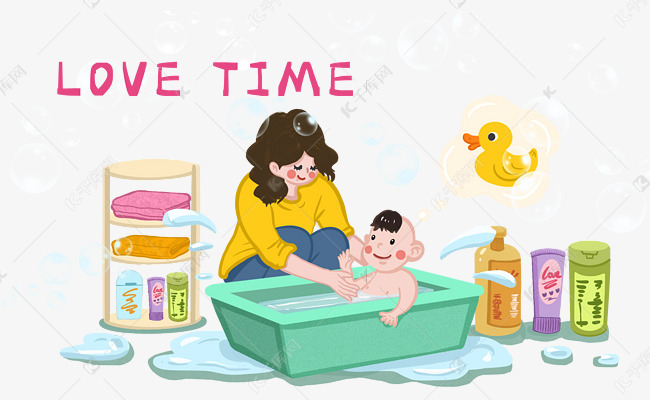 母婴洗澡欢乐时间