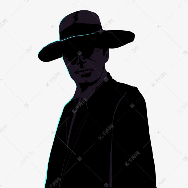 神秘黑衣人男人