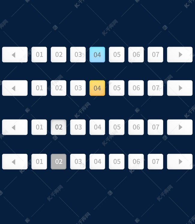 简约网站页码素材图片免费下载-千库网