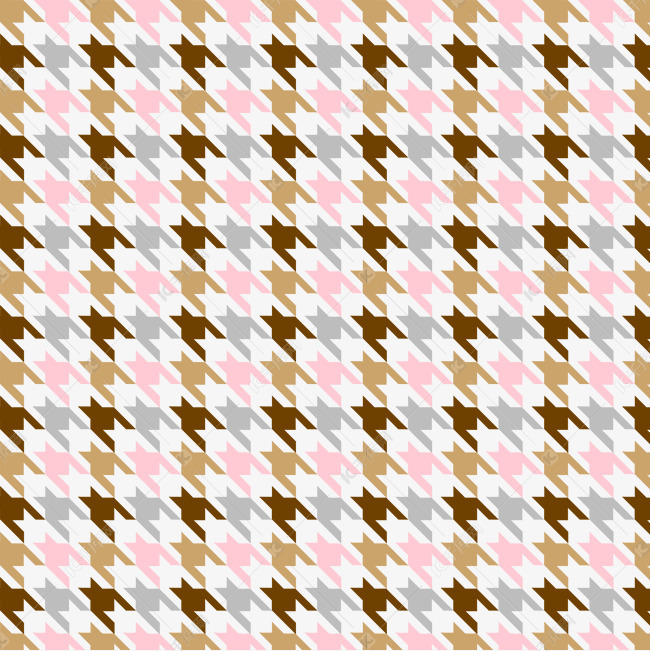 千鸟格粉色布纹