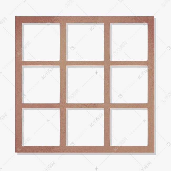 方形木窗九宫格