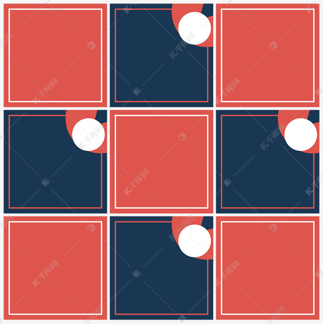 九宫格个模板排列