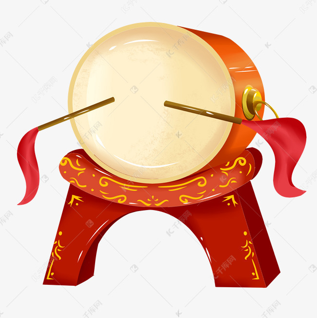 红色鼓架战鼓